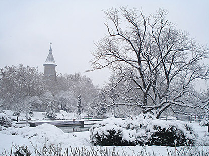 timisoara in de sneeuw